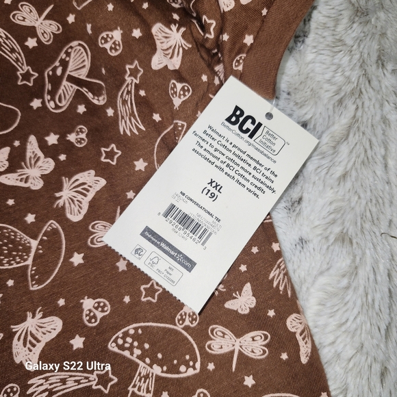 No Boundaries mushroom ringer tee top brown short sleeve t-shirt XXL 19 - Picture 7 of 7